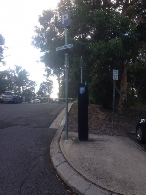 a pay station, which is straight ahead as you enter the carpark