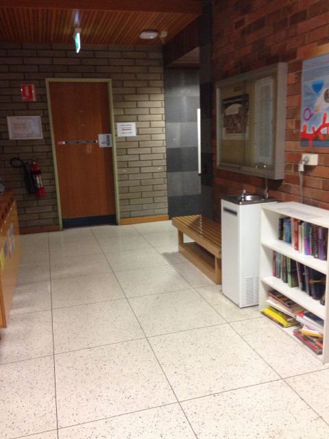 Coming in the entrance