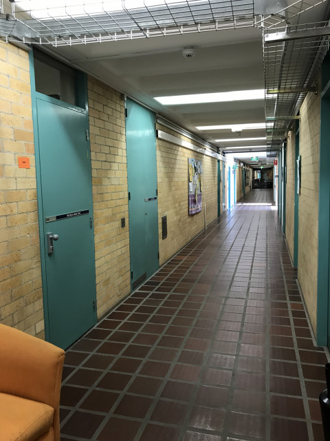 Corridor view with Huxley disabled access at the end
