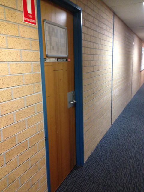 First door on your left