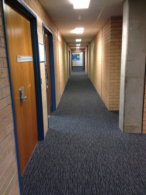 Halfway down the corridor...