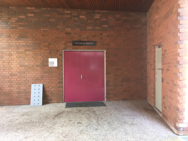 Entrance opposite main entrance of Biological Science building