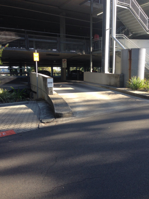 Indoor parking entrance
