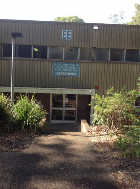 Main entrance from front of building - down the steps