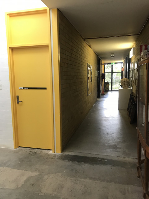 Store room door on the left. Front left entrance/corridor on the right