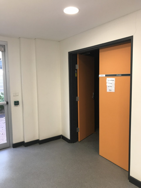 Studio is last room on the right