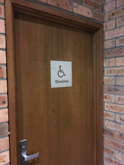 The disabled toilet is first on the right.