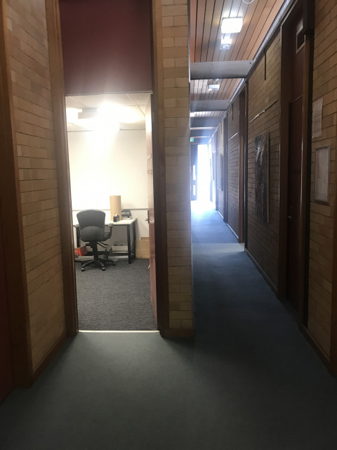 Then a left to the end of this corridor