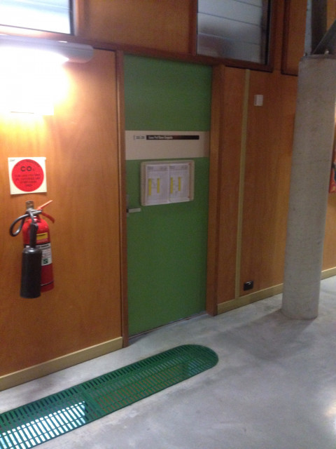 Third door on the left