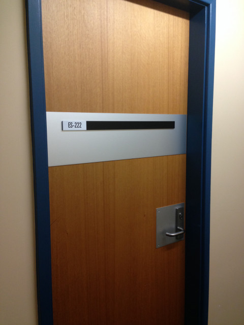 Third door on your left