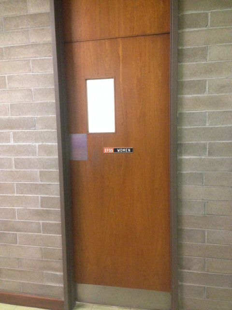 Toilets on your left