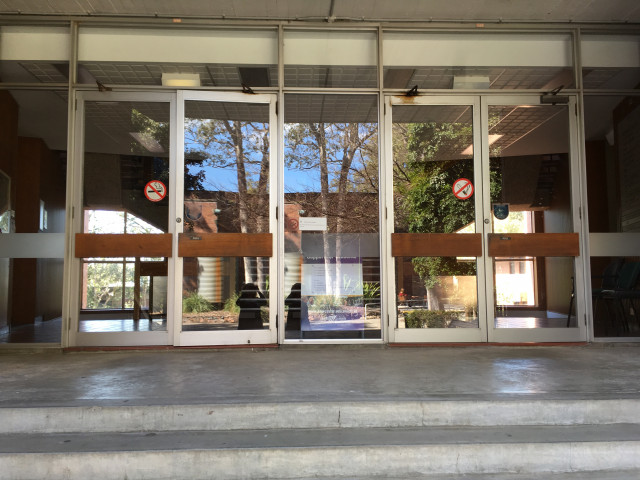 Walk through these doors and turn right.